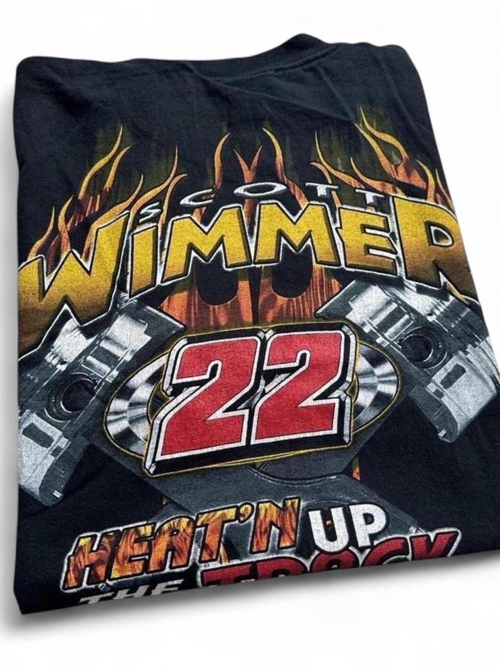 Vintage Scott Wimmer 22 Graphic Racing Tee - Black XL
